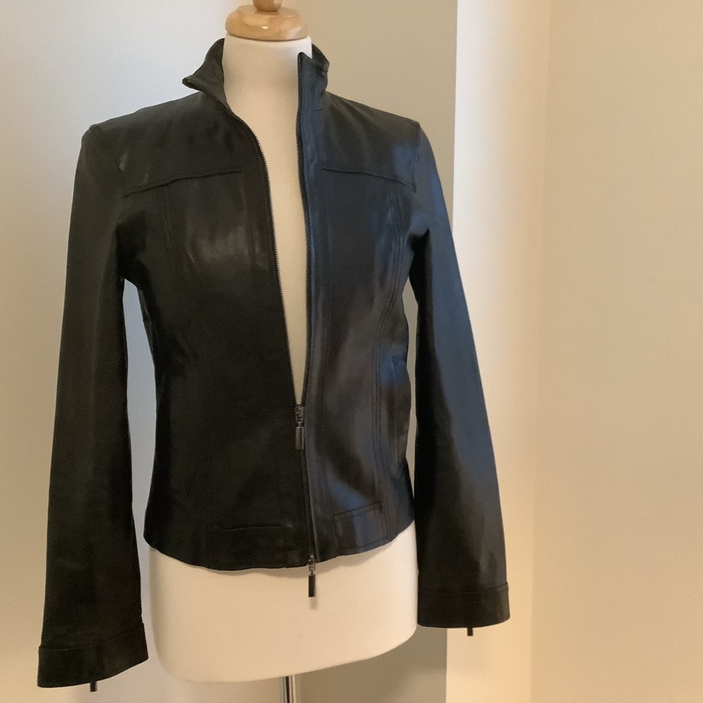 Mossimo Supply Co. Women's Classic Black Leather MotoJacket
